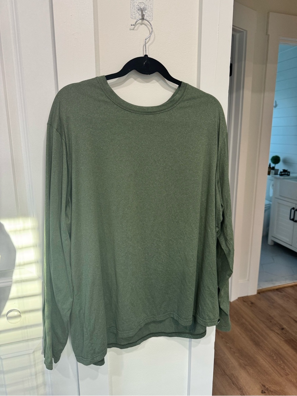 REI Men's Long Sleeve Crewneck Shirt - Olive Green